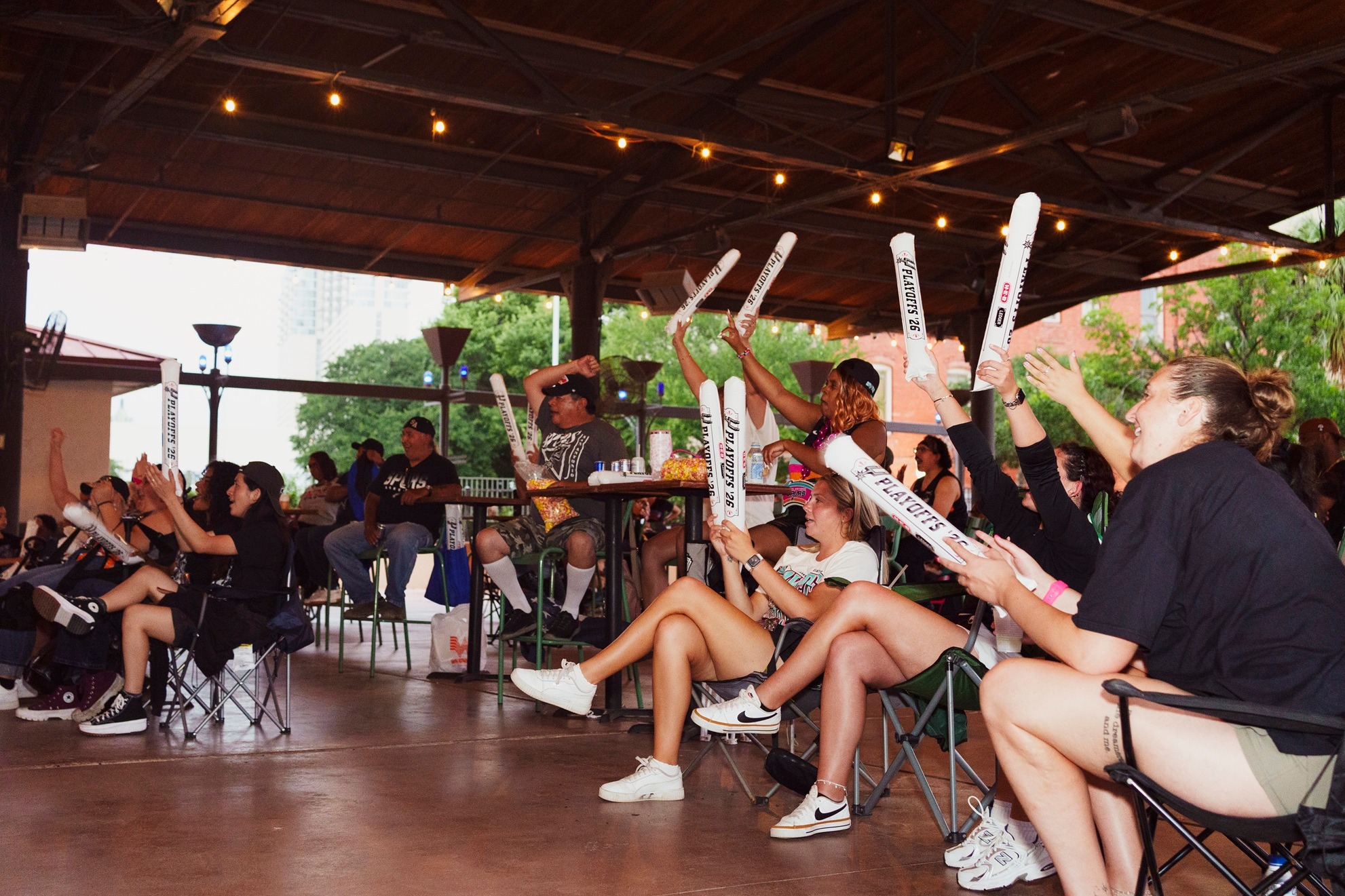 Community members at the Spurs Watch Party at The Espee